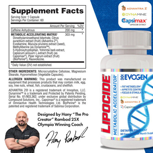 Nutrition Lipocide Yohimbine 60 Caps