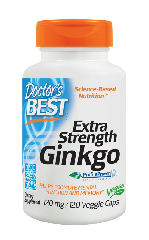Extra Potency Ginkgo Biloba 120 mg 120 Plant-Based Capsules