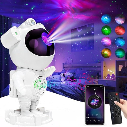 SN-30764 Astronot Galaxy Projektör Gece Lambası Uzaktan Kumandalı Bluetooth Hoparlörlü