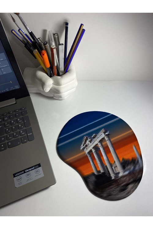 Apollon Tapınağı-side Temalı Bilek Destekli Mouse Pad