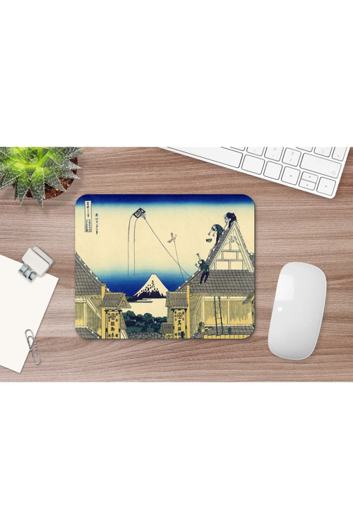 Hokusai Mitsui Shop In Suruga Street In Edo 17 X 21 Cm Mouse Pad