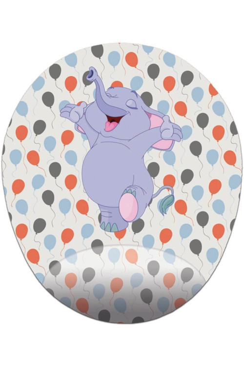 Yavru Fil Ve Uçan Renkli Balonlar - Bilek Destekli Tasarım Mousepad 20x23 Cm