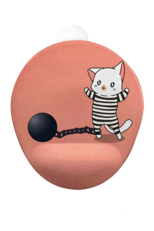 Şirin Suçlu Kedi Bilek Destekli Mouse Pad