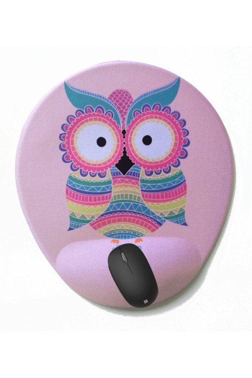 Pembe Baykuş Bılek Desteklı Mouse Pad