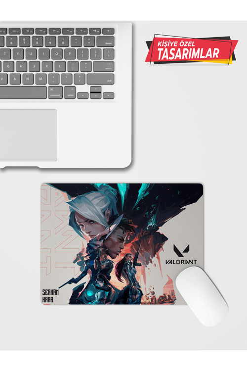 Oyuncular İçin Valorant Tasarımlı Kişiye Özel Mouse Pad 21x17 cm