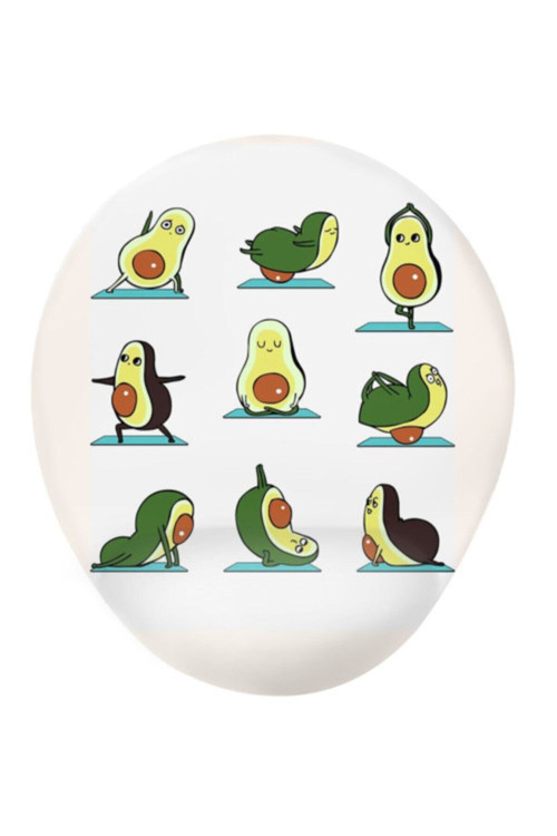 Yoga Avokado Tasarımlı Bilek Destekli Mouse Pad