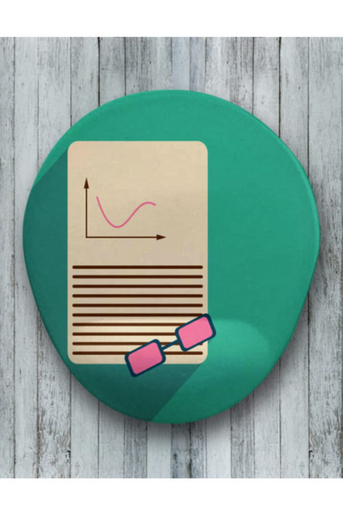Muhasebeci Oval Bilek Destekli Mouse Pad