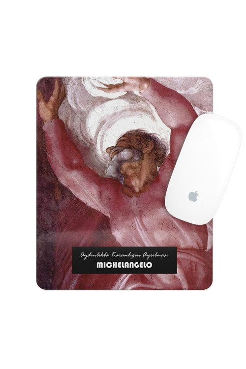 Michelangelo Aydınlıkla Karanlığın Ayrılması Bilek Destekli Dikdörtgen Mouse Pad Mouse Altlık