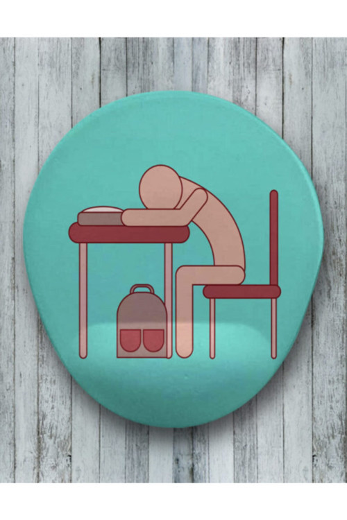 Sleepy Man Oval Bilek Destekli Mouse Pad