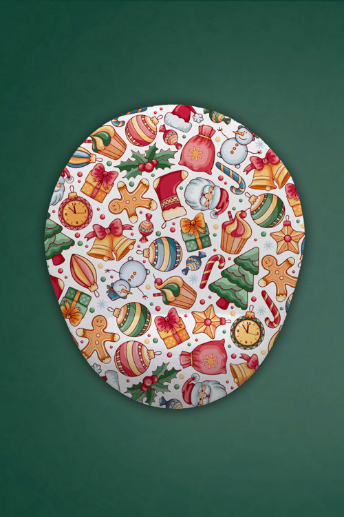 Yılbaşı Temalı Bilek Destekli Uyumlu Mouse Pad