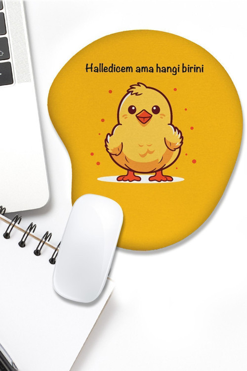 Mouse Pad Baskılı Bilek Destekli Civciv