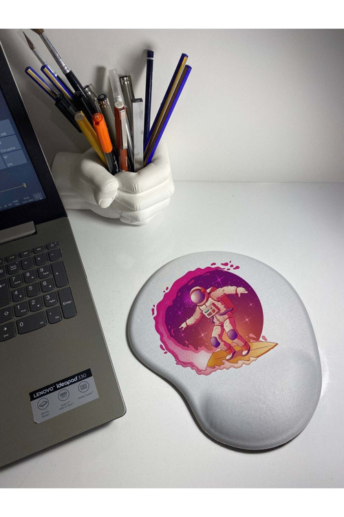 Sörfcü Astronot Bilek Destekli Mouse Pad
