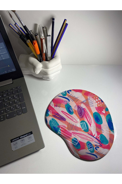 Suluboya Temalı Bilek Destekli Mouse Pad