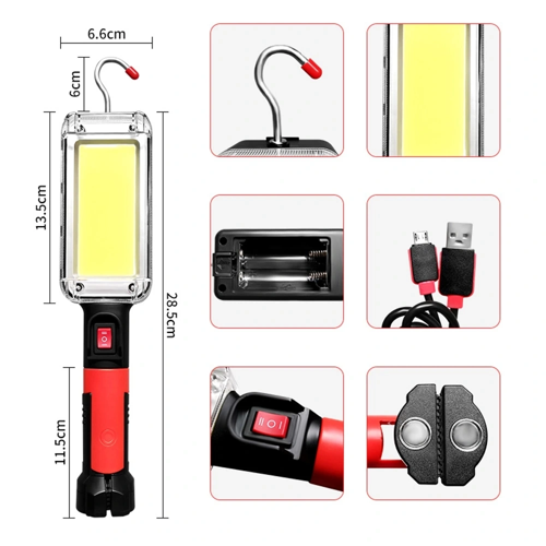 Usb Şarjlı Oto Tamirci Çalışma Lambası Wt-733 481348