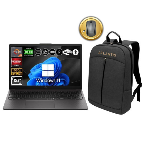 255R G10 AMD Ryzen 5-7535U 64GB Ram 2TB SSD 15.6" W11Pro Notebook D30M3ET ATL91 Çanta&Mouse Hediye