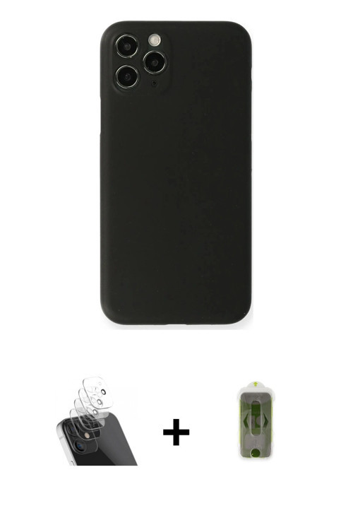 ieg™ iPhone 11 Pro Kılıf Yadigar Yansıma Serisi - Siyah Joko Magic 5D Hayalet Cam + Şeffaf Kamera Le