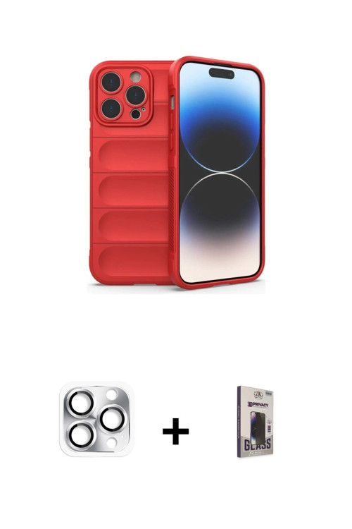 ieg™ iPhone 16 Pro Max Kılıf Atlas Koleksiyonu - Siyah Bilvis Hayalet Cam Ekran Koruyucu + Gümüş Per