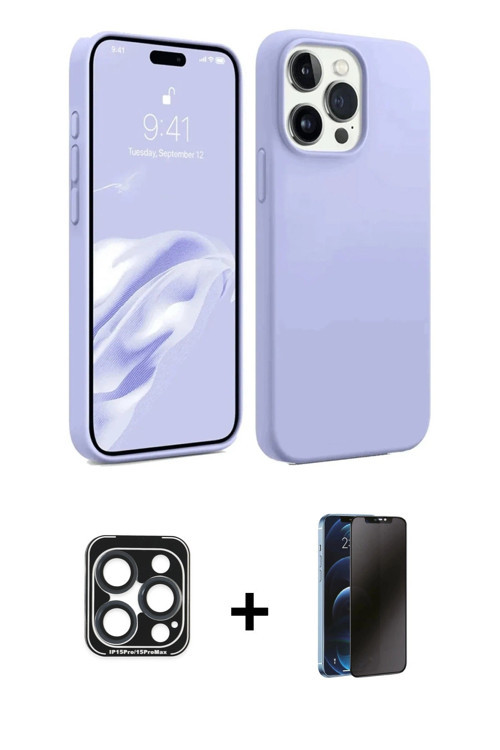 ieg™ iPhone 15 Pro Max Kılıf Kozmos Yansıma Özel Seri - Siyah 3D Antistatik Hayalet Cam Ekran Koruyu