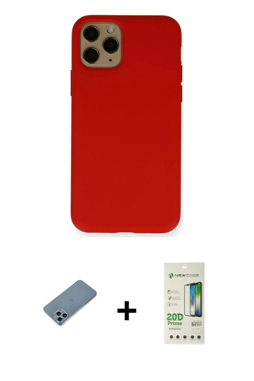 ieg™ iPhone 11 Pro Kılıf Ahenk Serisi - Siyah 20D Premium Cam Ekran Koruyucu + Sierra Blue Shine Kam