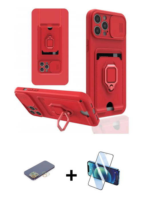 ieg™ iPhone 12 Pro Max Kılıf Vadi Form Prime - Siyah 3D Antistatik Seramik Nano Ekran Koruyucu + Sar