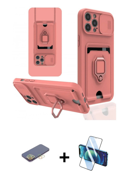 ieg™ iPhone 12 Pro Max Kılıf Vadi Form Prime - Siyah 3D Antistatik Seramik Nano Ekran Koruyucu + Sar