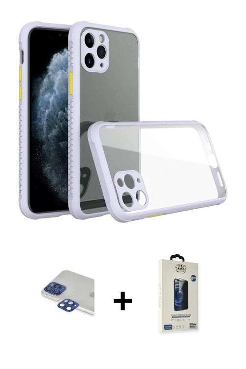 ieg™ iPhone 11 Pro Max Kılıf Nova Asil Özel Seri - Siyah Bilvis Hayalet Cam Ekran Koruyucu + Laciver