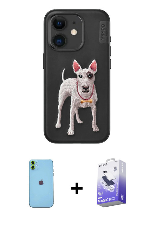 iPhone 11 Kılıf Nova Form Koleksiyonu - Siyah Bilvis 5in1 5D Magic Hayalet Cam Ekran Koruyucu +