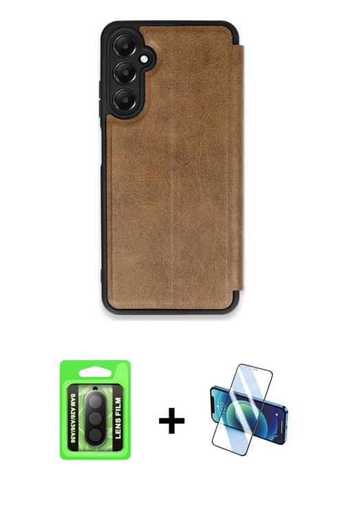 ieg™ Galaxy A26 Kılıf Zirve Yansıma Serisi - Siyah 3D Antistatik Seramik Nano Ekran Koruyucu + Siyah