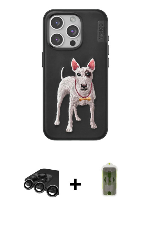 ieg™ iPhone 15 Pro Kılıf Nova Form Koleksiyonu - Siyah Joko Magic 5D Hayalet Cam + Titanyum Gri Raze
