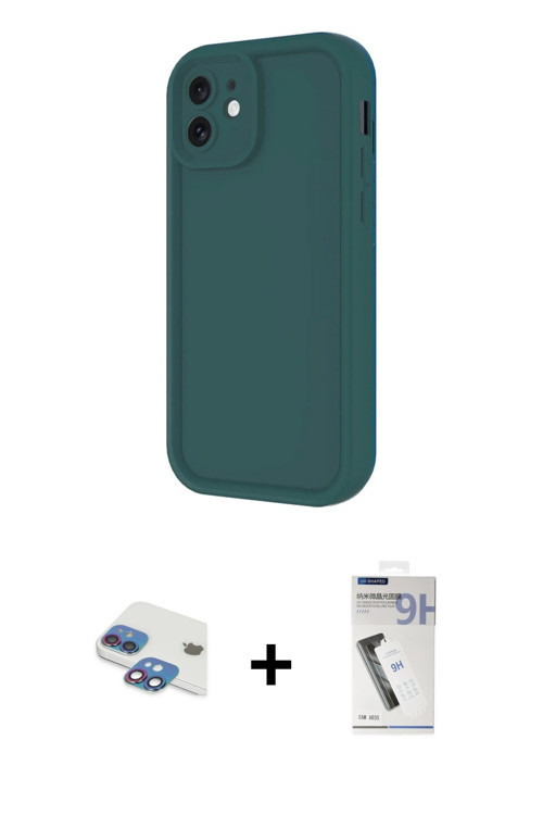 ieg™ iPhone 11 Kılıf Yankı Yansıma Özel Seri - Şeffaf Uv Polymer Nano Ekran Koruyucu + Gökkuşağı Per