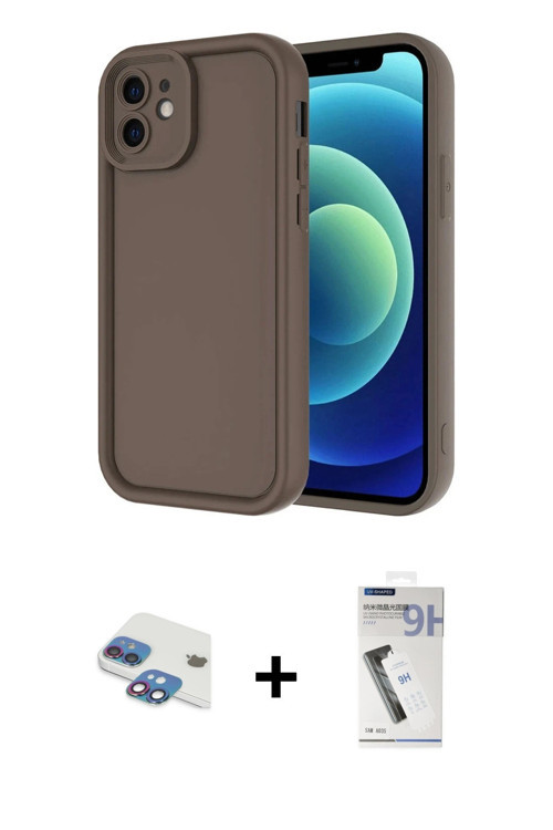 ieg™ iPhone 11 Kılıf Yankı Yansıma Özel Seri - Şeffaf Uv Polymer Nano Ekran Koruyucu + Gökkuşağı Per