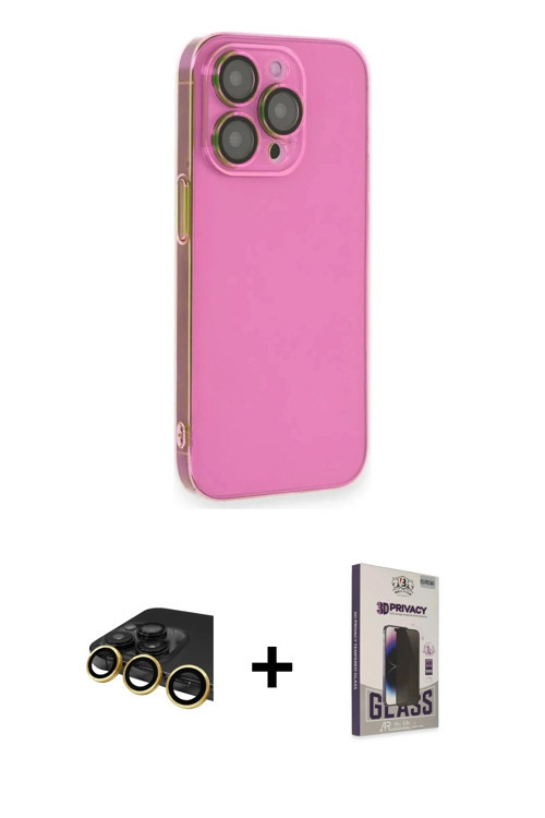 ieg™ iPhone 13 Pro Max Kılıf Siluet Minimal Özel Seri - Siyah Bilvis Hayalet Cam Ekran Koruyucu + Go