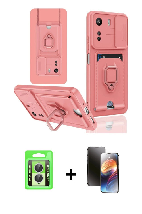 ieg™ Redmi 13C Kılıf Vadi Form Prime - Siyah 3D Antistatik Mat Seramik Nano Ekran Koruyucu + Gümüş R