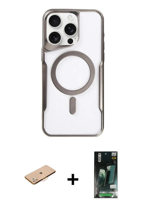 ieg™ iPhone 11 Pro Max Kılıf Yadigar Klasik Özel Seri - Siyah 360 Mat Full Body Arka Koruyucu + Turu