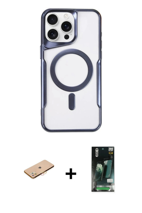 ieg™ iPhone 11 Pro Max Kılıf Yadigar Klasik Özel Seri - Siyah 360 Mat Full Body Arka Koruyucu + Turu