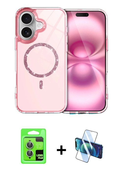 ieg™ iPhone 17 Kılıf Kıvılcım Form Prime - Siyah 3D Antistatik Seramik Nano Ekran Koruyucu + Açık Ye