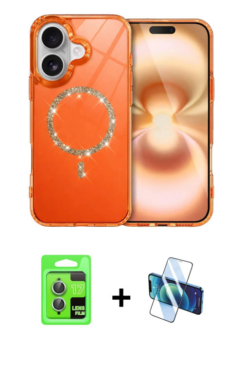 ieg™ iPhone 17 Kılıf Kıvılcım Form Prime - Siyah 3D Antistatik Seramik Nano Ekran Koruyucu + Açık Ye