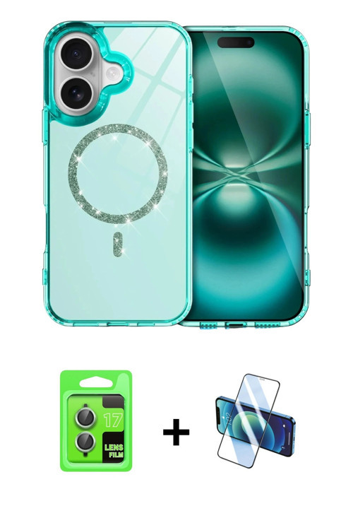ieg™ iPhone 17 Kılıf Kıvılcım Form Prime - Siyah 3D Antistatik Seramik Nano Ekran Koruyucu + Açık Ye