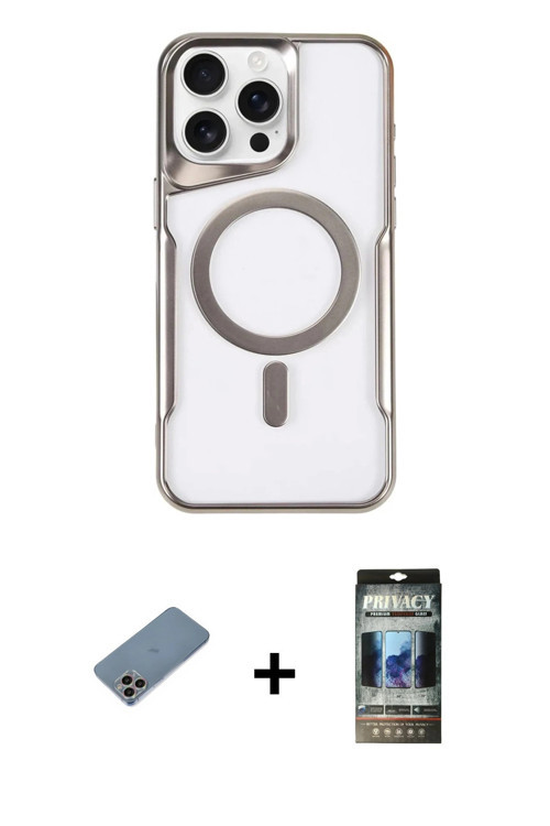 ieg™ iPhone 11 Pro Max Kılıf Yadigar Klasik Özel Seri - Siyah 34D Hayalet Izgaralı Cam + Gökkuşağı S
