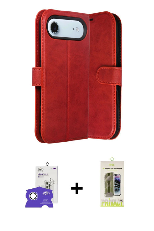 ieg™ iPhone 17 Air Kılıf Siluet Işık Serisi - Siyah Joko Magic 5D Hayalet Cam + Gümüş Bilvis Titan K