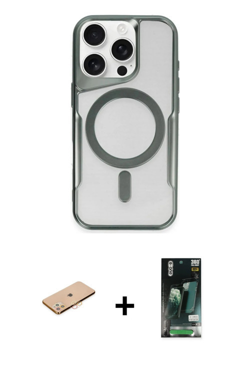 ieg™ iPhone 11 Pro Max Kılıf Yadigar Klasik Özel Seri - Siyah 360 Mat Full Body Arka Koruyucu + Turu