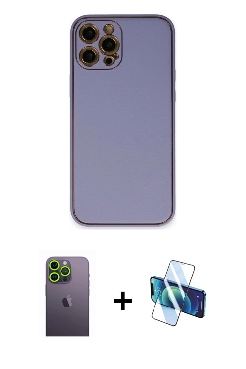 ieg™ iPhone 12 Pro Kılıf Yadigar Klasik - Siyah 3D Antistatik Seramik Nano Ekran Koruyucu + Yeşil Ne