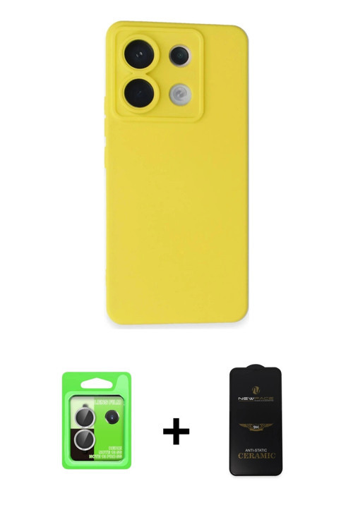 ieg™ Redmi Note 13 Pro 5G Kılıf Ahenk Serisi - Siyah 6D Antistatik Mat Seramik Hayalet Nano Ekran Ko