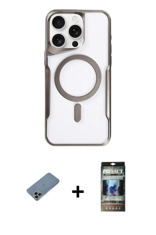 ieg™ iPhone 11 Pro Max Kılıf Yadigar Klasik Özel Seri - Siyah 34D Hayalet Izgaralı Cam + Gökkuşağı S