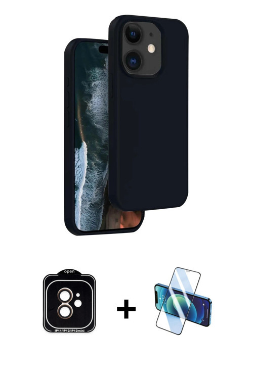 ieg™ iPhone 11 Kılıf Kıvılcım Çizgi Serisi - Siyah 3D Antistatik Seramik Nano Ekran Koruyucu + Turun