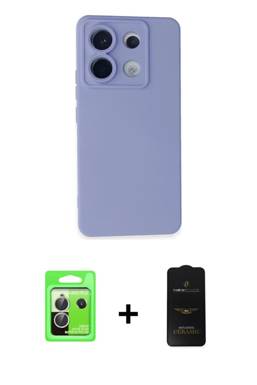 ieg™ Redmi Note 13 Pro 5G Kılıf Ahenk Serisi - Siyah 6D Antistatik Mat Seramik Hayalet Nano Ekran Ko