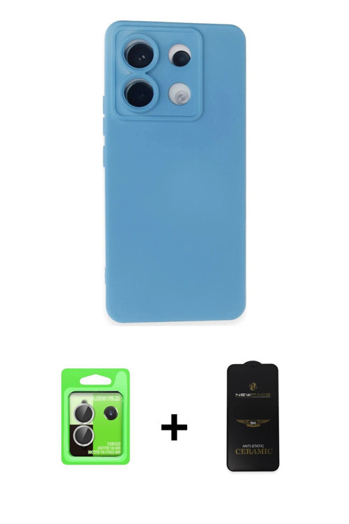 ieg™ Redmi Note 13 Pro 5G Kılıf Ahenk Serisi - Siyah 6D Antistatik Mat Seramik Hayalet Nano Ekran Ko