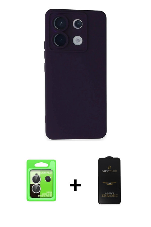 ieg™ Redmi Note 13 Pro 5G Kılıf Ahenk Serisi - Siyah 6D Antistatik Mat Seramik Hayalet Nano Ekran Ko