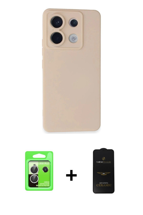 ieg™ Redmi Note 13 Pro 5G Kılıf Ahenk Serisi - Siyah 6D Antistatik Mat Seramik Hayalet Nano Ekran Ko