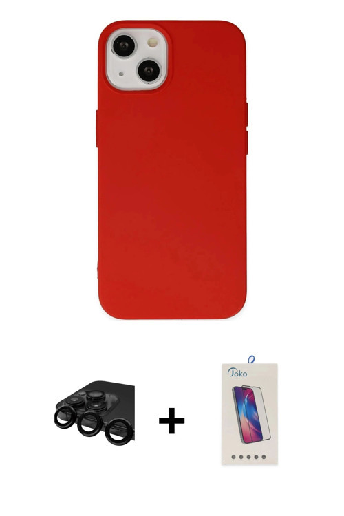 ieg™ iPhone 15 Pro Kılıf Ahenk Serisi - Siyah Joko 5D Cam + Siyah Raze Metal Kamera Lens